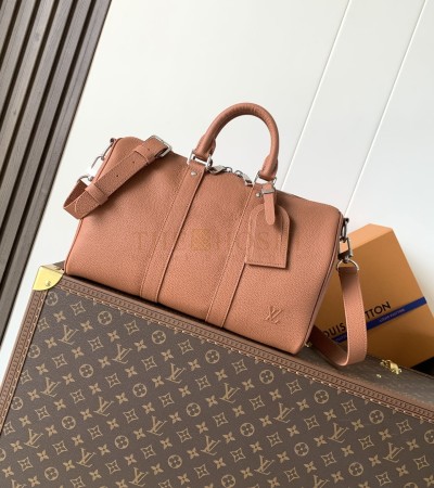LOUIS VUITTON LV KEEPALL BANDOULIÈRE 35 BROWN TRAVEL BAG SIZE 35X21X16CM M25980