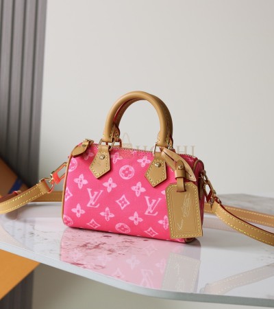 LOUIS VUITTON LV NANO SPEEDY BAG MONOGRAM PINK SIZE 16×10×7.5CM M28322 MASTER QUALITY