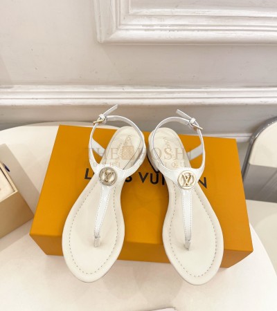 LOUIS VUITTON LV VIBE FLAT SANDALS WHITE MASTER QUALITY - Women US 5= EU 35= 22.5 cm= UK3
