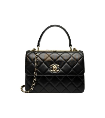 CHANEL 92236 BLACK QUILTED TOP HANDLE BAG SIZE 39*26*16CM MASTER QUALITY